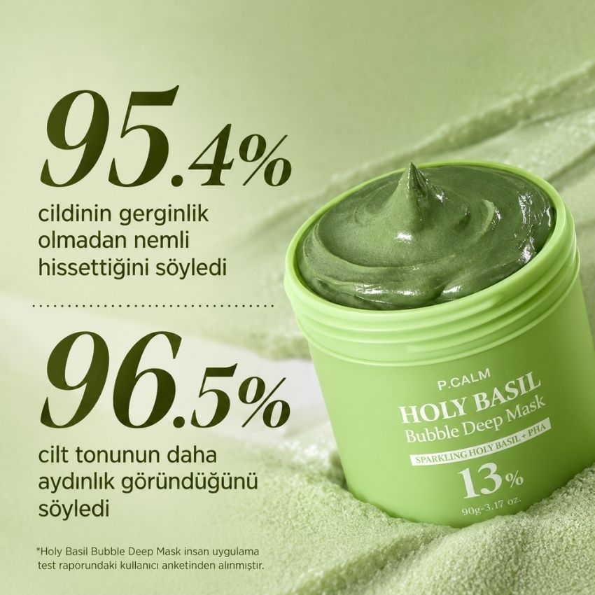 P.CALM Holy Basil Bubble Deep Mask 90g