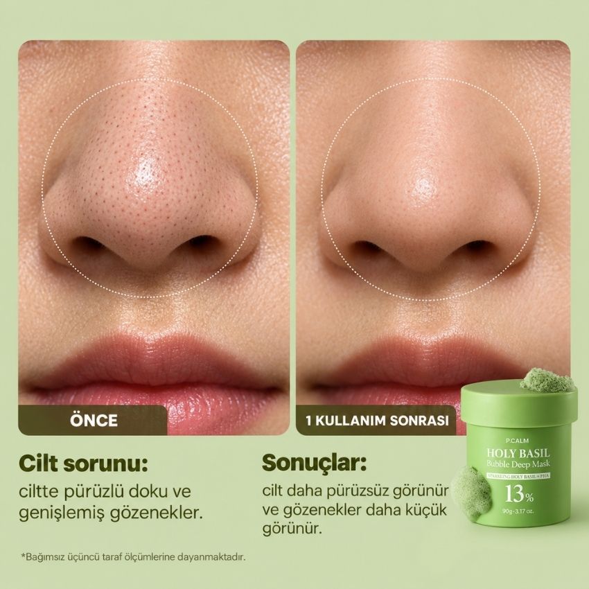 P.CALM Holy Basil Bubble Deep Mask 90g